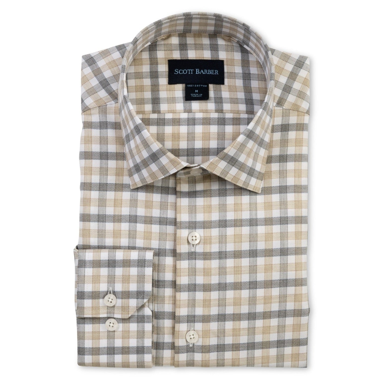 Scott Barber Melange Dobby Check Shirt