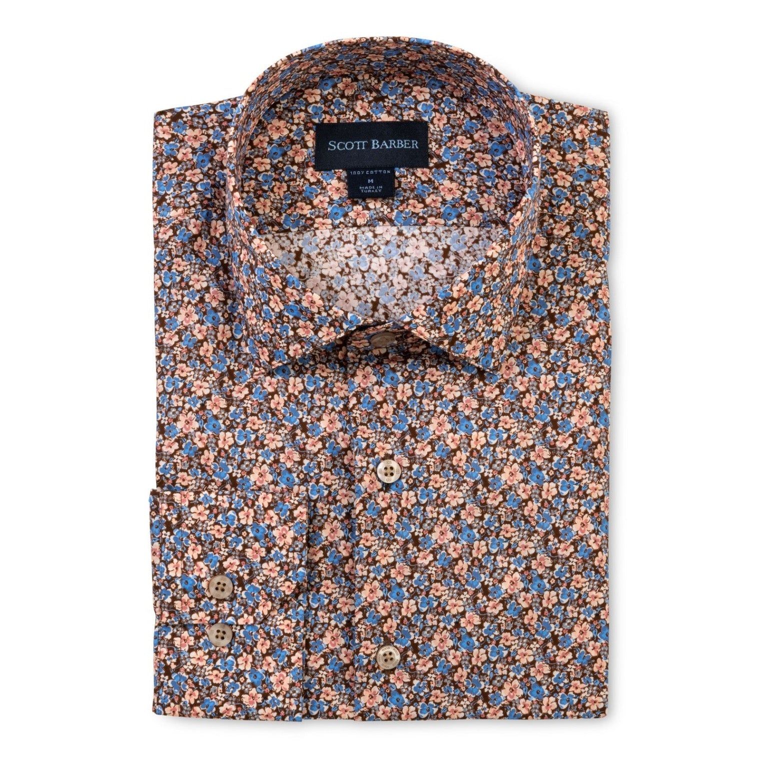Scott Barber Canclini Micro Floral Print Shirt