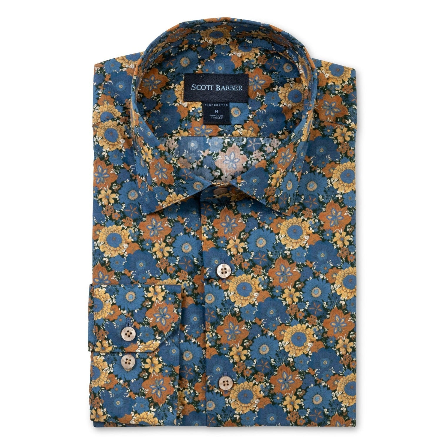 Scott Barber Canclini Bold Floral Print Shirt