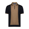 Luciano Visconti Wide Front Panel Knit Polo