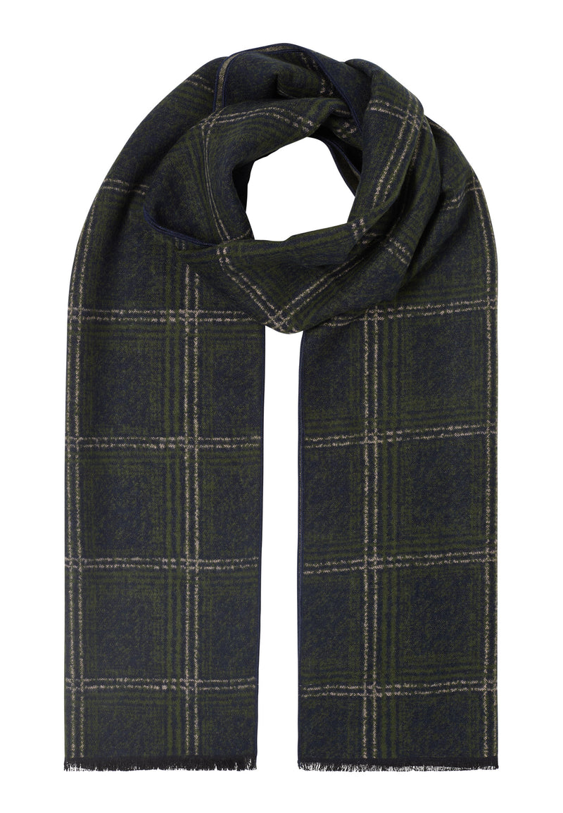 Eterna Louis Plaid Pattern Silk Scarf
