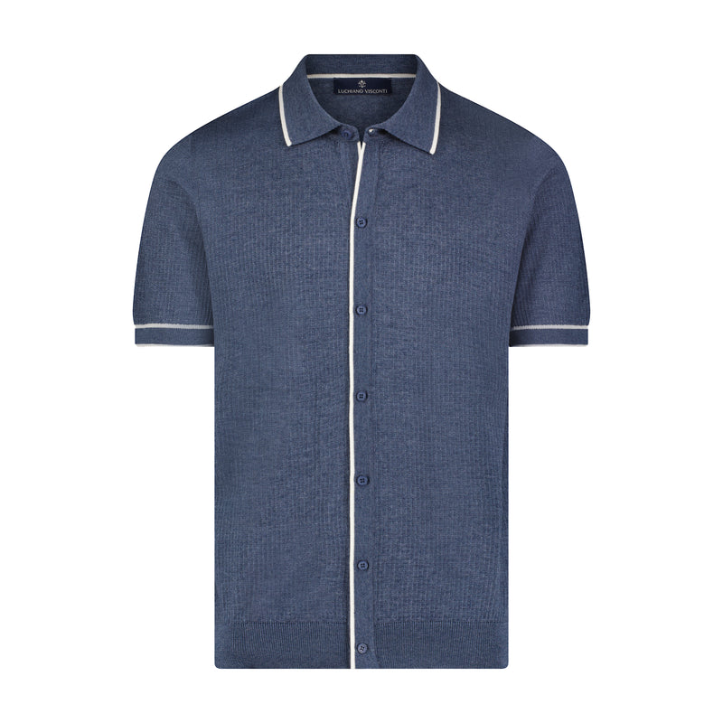 Luciano Visconti Button Down Knit Shirt