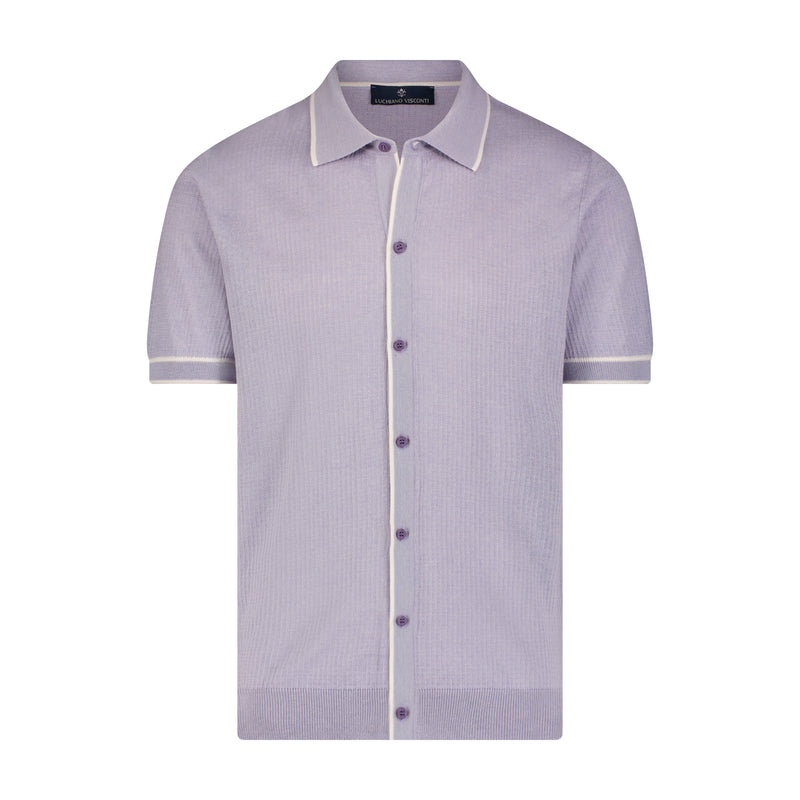 Luciano Visconti Button Down Knit Shirt