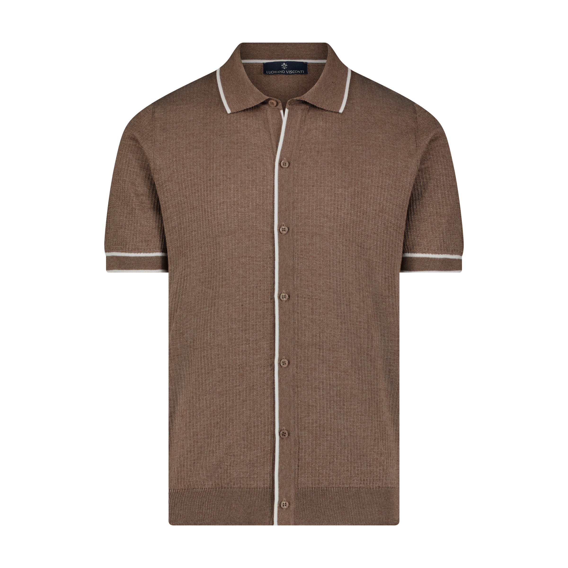 Luciano Visconti Button Down Knit Shirt