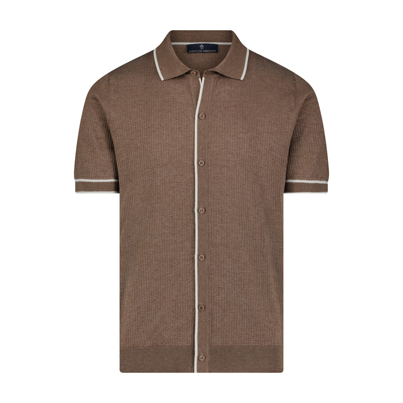 Luciano Visconti Button Down Knit Shirt