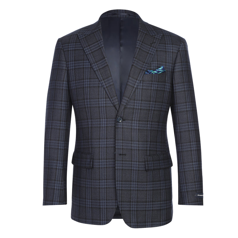 Alessandro Vitello Trim Fit Plaid Sport Coat