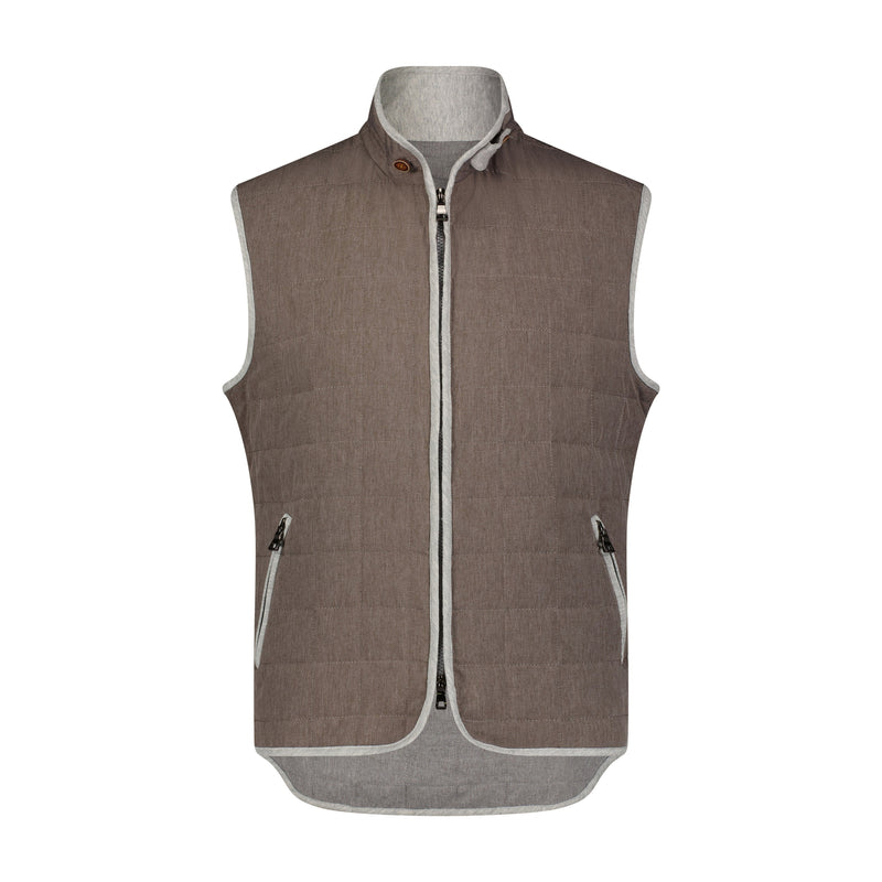 Luciano Visconti Quilted Piped Vest