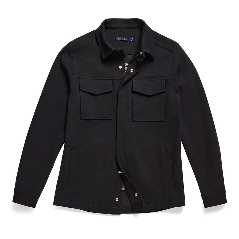 Stone Rose Studio Knit Stretch Twill Shirt Jacket