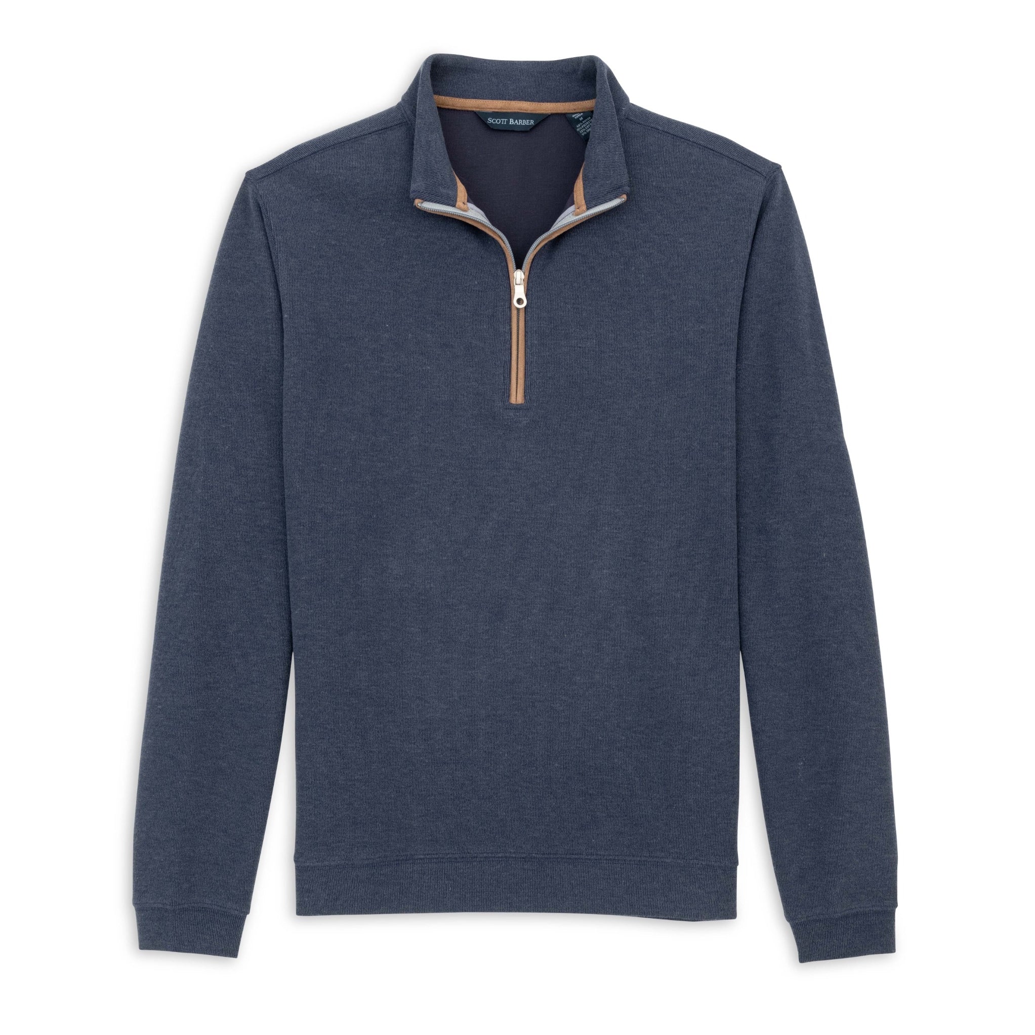 Scott Barber Stretch Heather Fleece Pullover Sweater