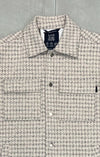 Stone Rose Knit Melange Houndstooth Shirt Jacket