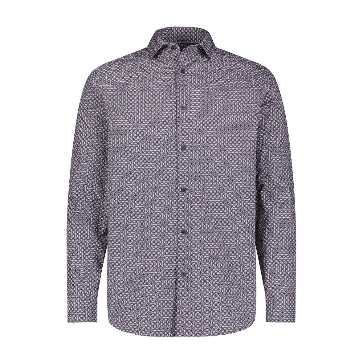 Luciano Visconti Geo Tile Print Woven Shirt
