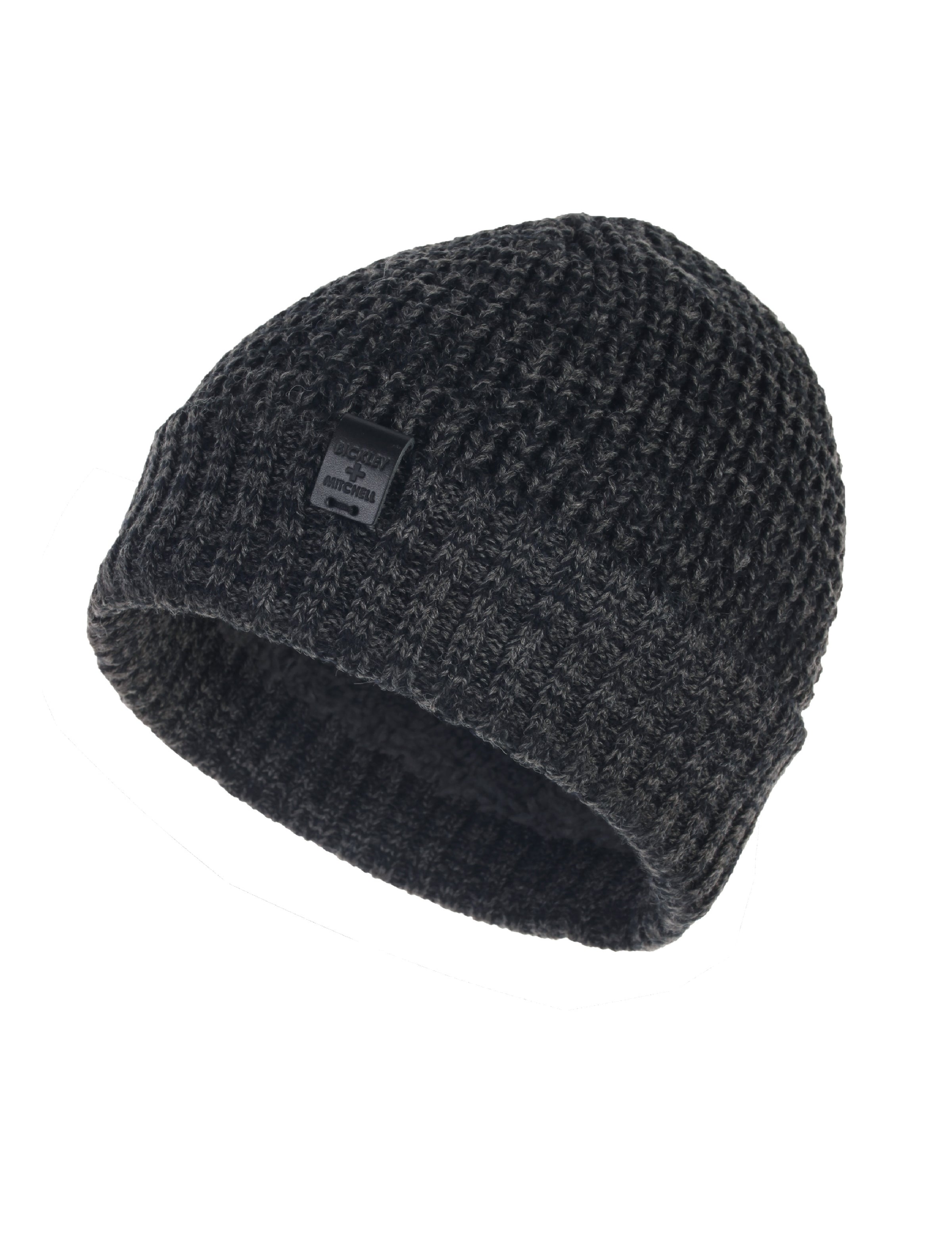 Bickley + Mitchell Sherpa Lined Interior Thick Knit Cuffed Beanie