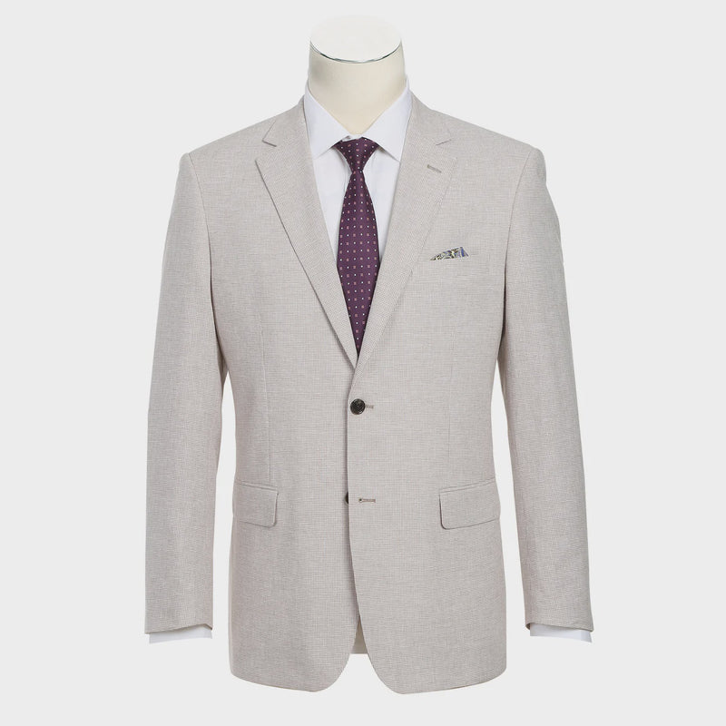 Renoir Classic Fit Houndstooth Cotton Linen Sport Coat