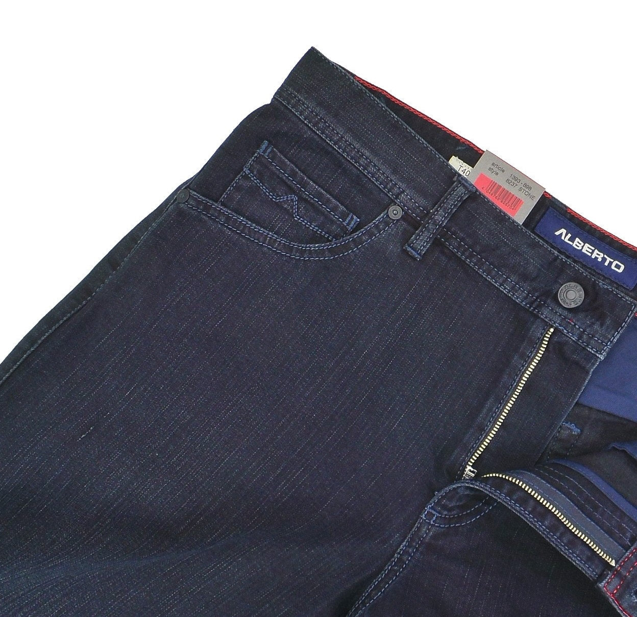 strand eksotisk hektar Alberto Stone 1393 Modern Fit T400 Stretch Denim Jeans – Seattle Thread  Company