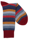 Marcoliani 4123 Tonal Stripe Linen Cotton Blend Socks