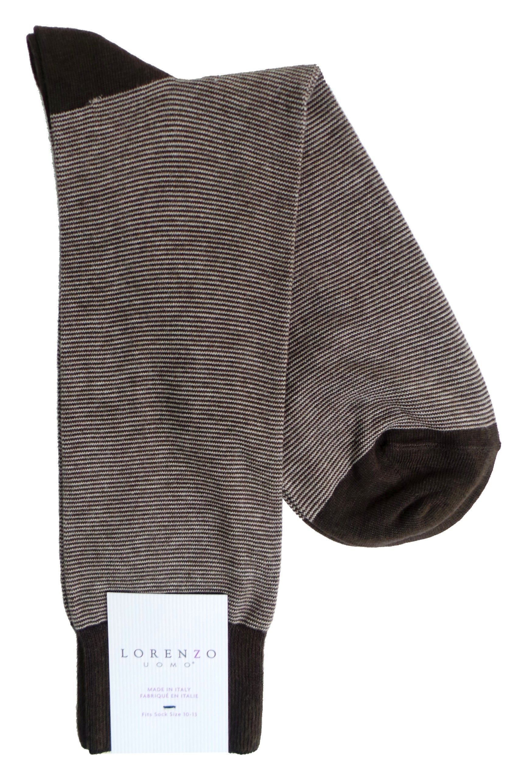 Lorenzo Uomo Mille Righe Stripe Cotton Cashmere Blend Socks