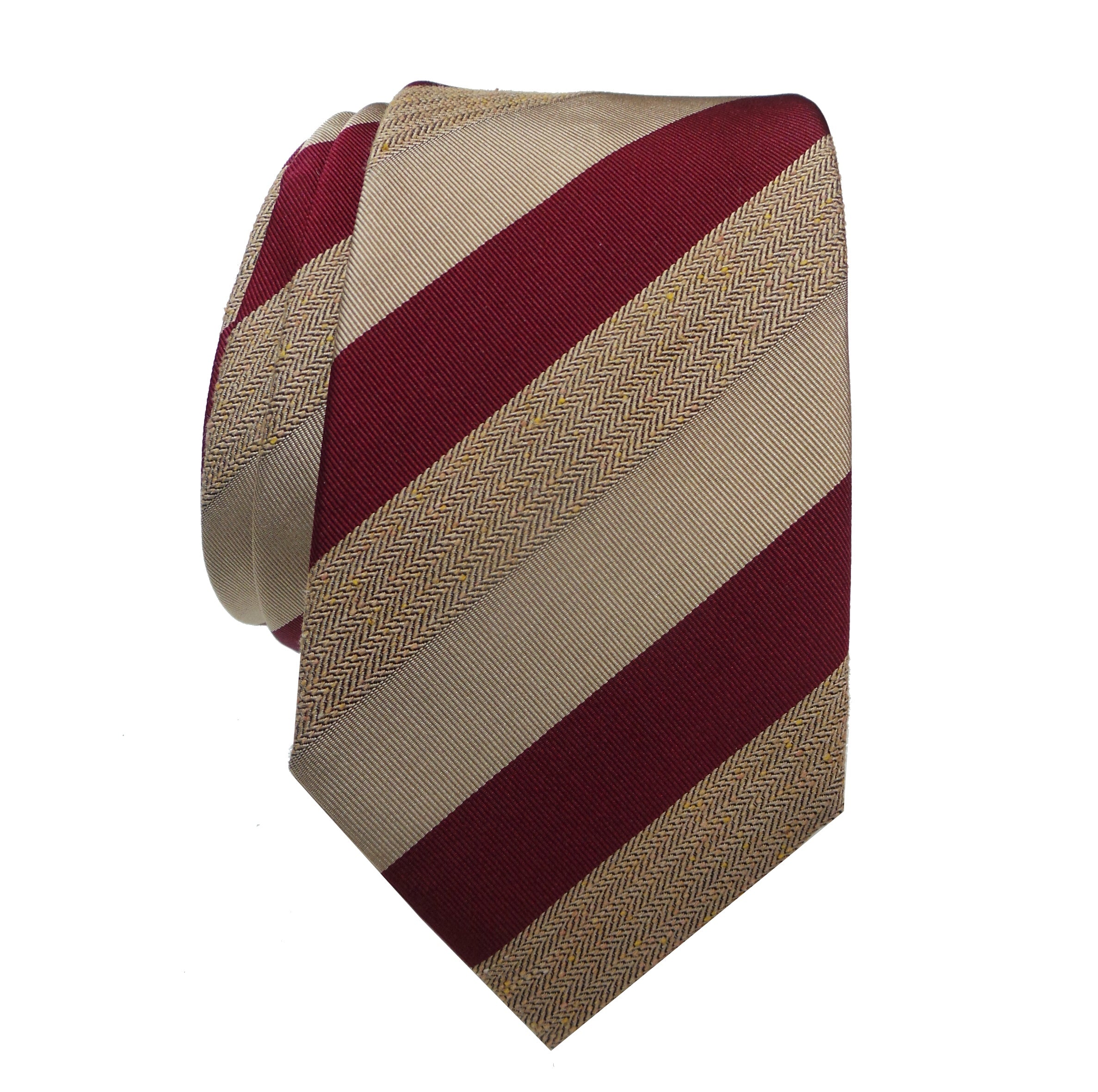 Ruth Graves Woven Stripe Pattern Silk Cotton Blend Tie