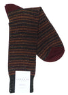 Lorenzo Uomo Multi Stripe Donegal Viscose Blend Socks