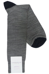 Lorenzo Uomo Merino Blend Ribbed Dress Socks