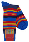 Marcoliani 4633 Pima Cotton Lisle Multi Stripe Socks