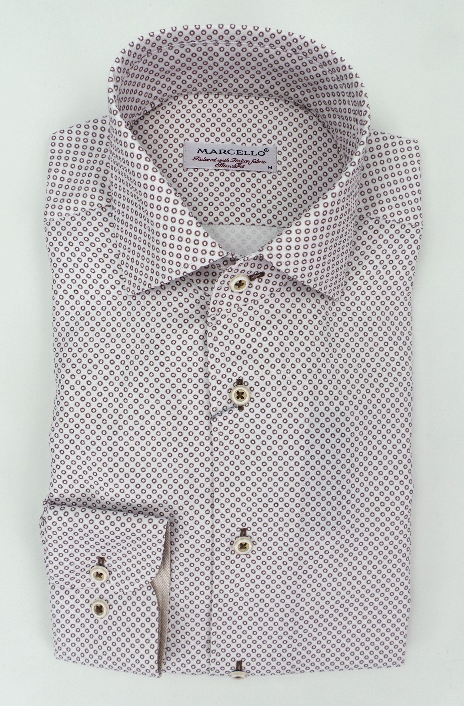 Marcello Sport Slim Fit Roll Collar Shirt
