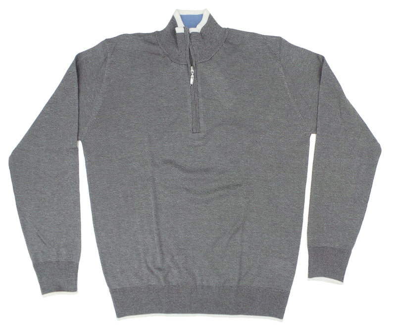 Codice Lightweight Fine Gauge Cotton 1/4 Zip LS Crew