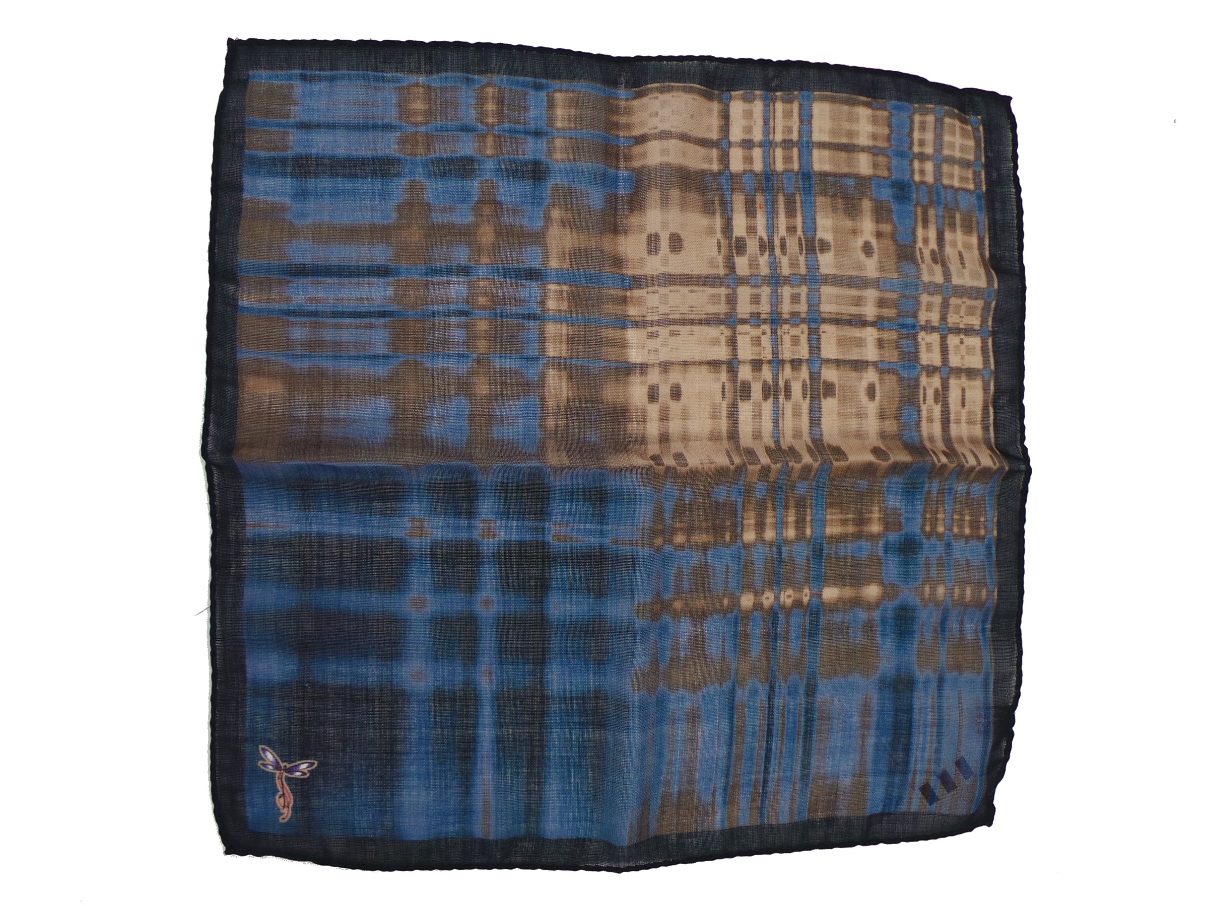 Ruth Graves Silk Wool Print Pocket Square