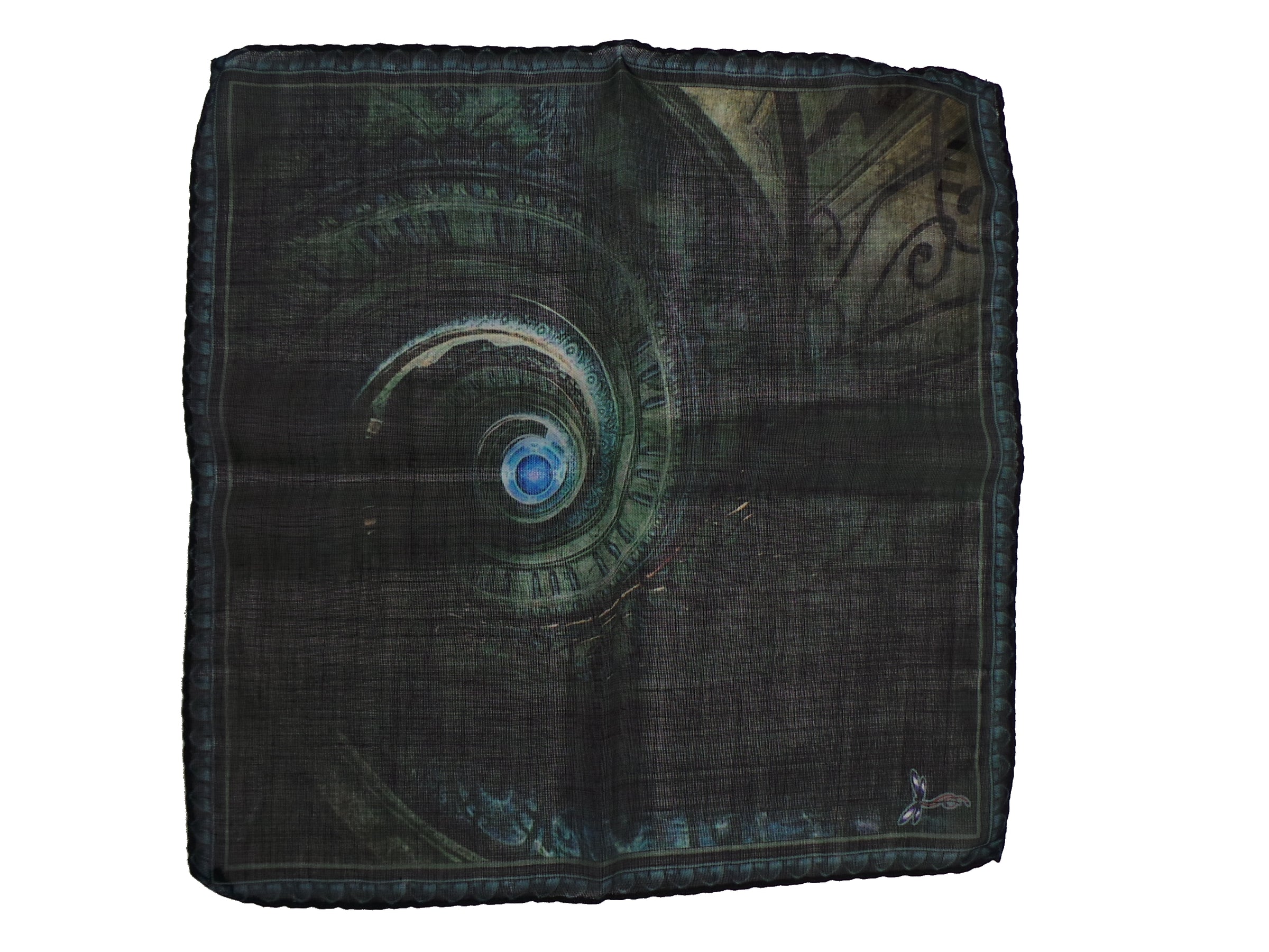 Ruth Graves Silk Wool Print Pocket Square