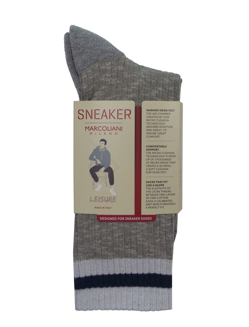 Marcoliani 4672 Soft Pima Cotton Ribbed Textured Sneaker Socks