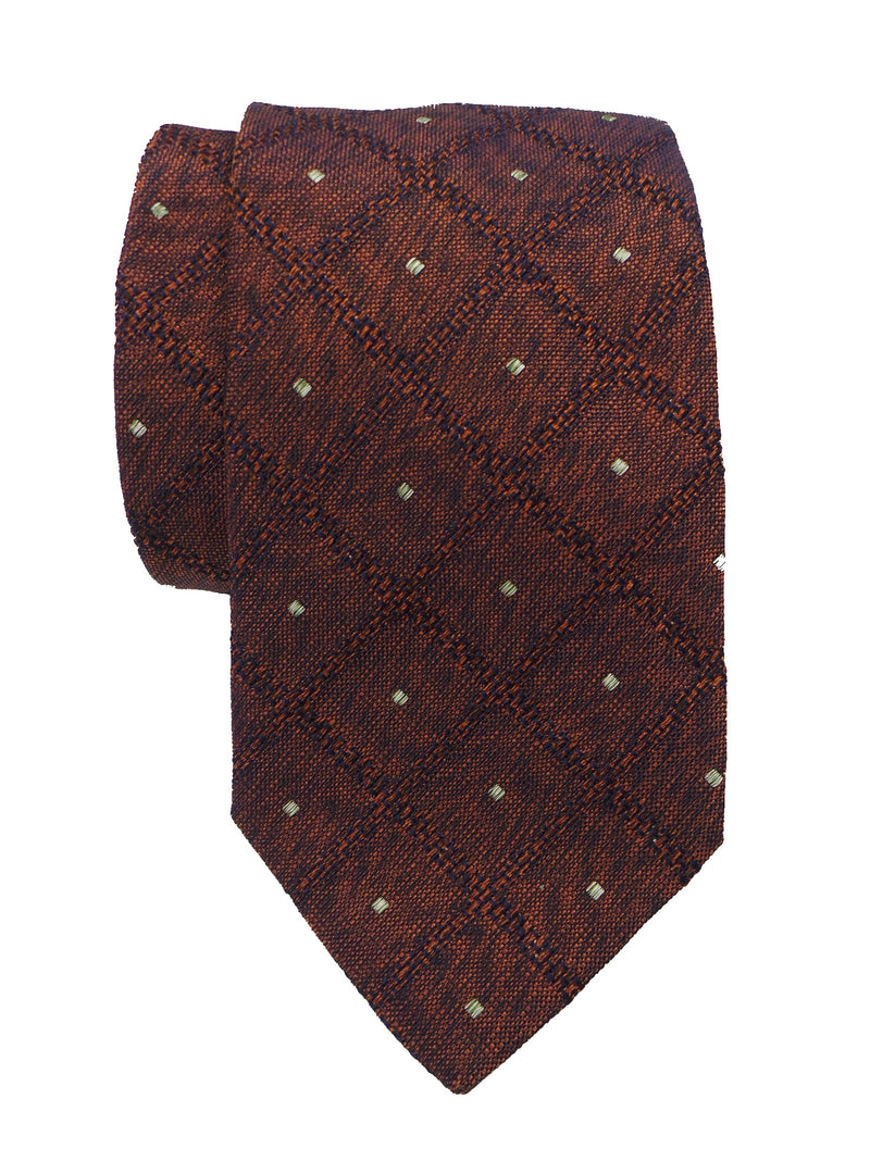 Ruth Graves Woven Melange Neat Box Pattern Silk Tie