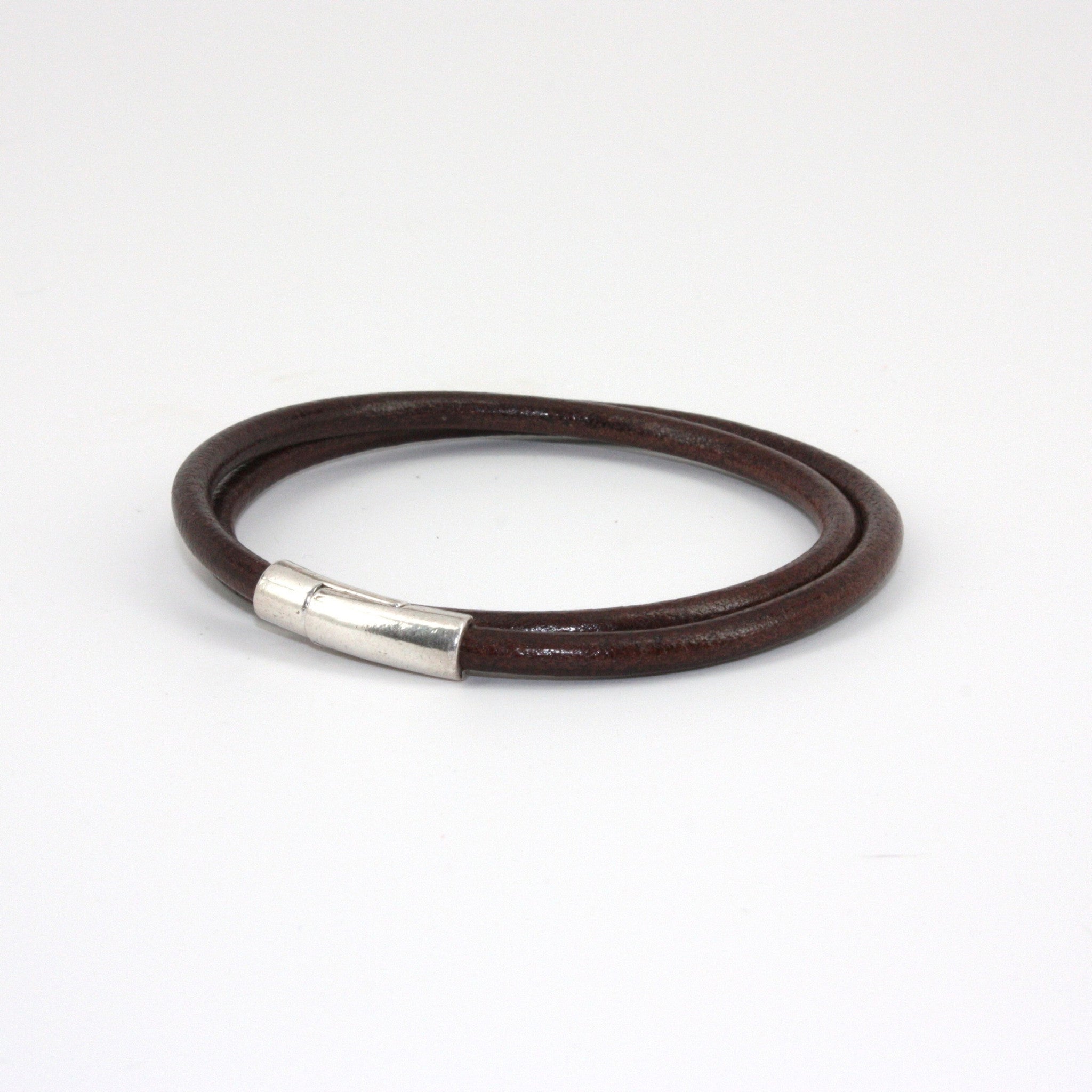 Torino Orbit Leather Tube Double Wrap Bracelet – Seattle Thread Company