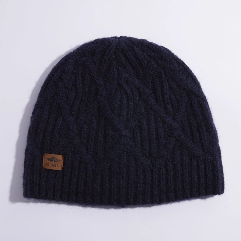 Coal Yukon Cable Knit Wool Patterned  Beanie