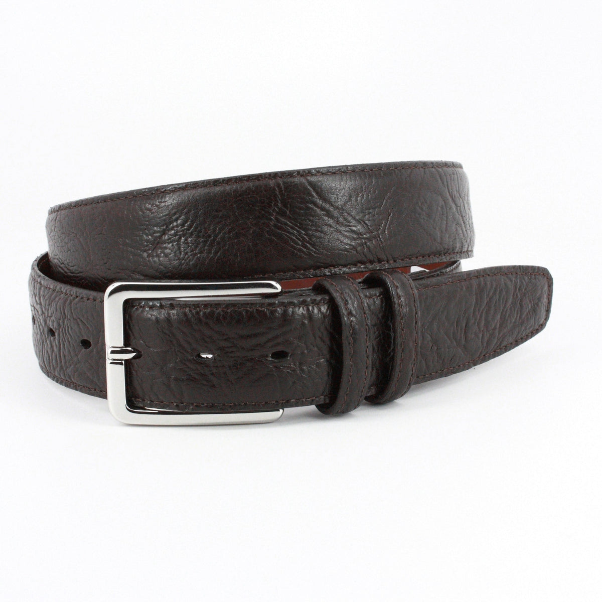 Torino Burnished Shrunken Bull Leather Belt