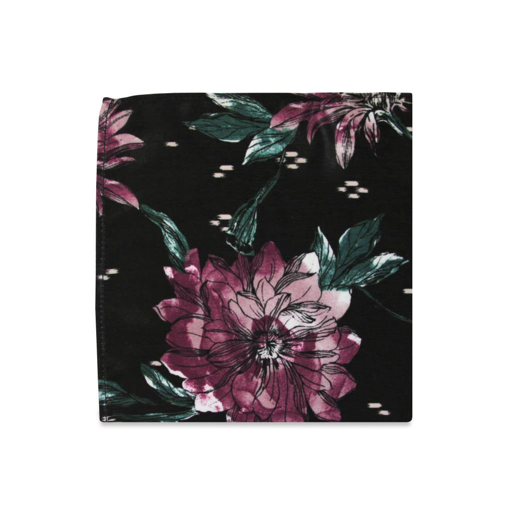 PSC The Mabel Black Satin Pocket Square