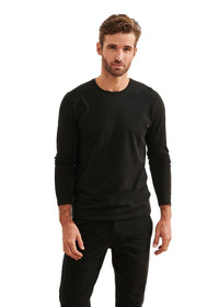 Patrick Assaraf Peruvian Pima Cotton LS Crew Neck T-Shirt