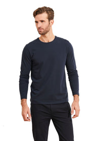 Patrick Assaraf Peruvian Pima Cotton LS Crew Neck T-Shirt