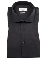 Bruun & Stengade Miles Slim Fit Black Dress Shirt