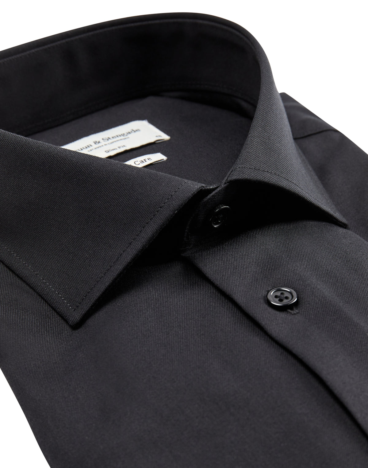 Bruun & Stengade Miles Slim Fit Black Dress Shirt