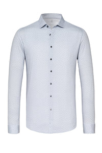 Desoto Geo Pattern Print Jersey Knit Shirt