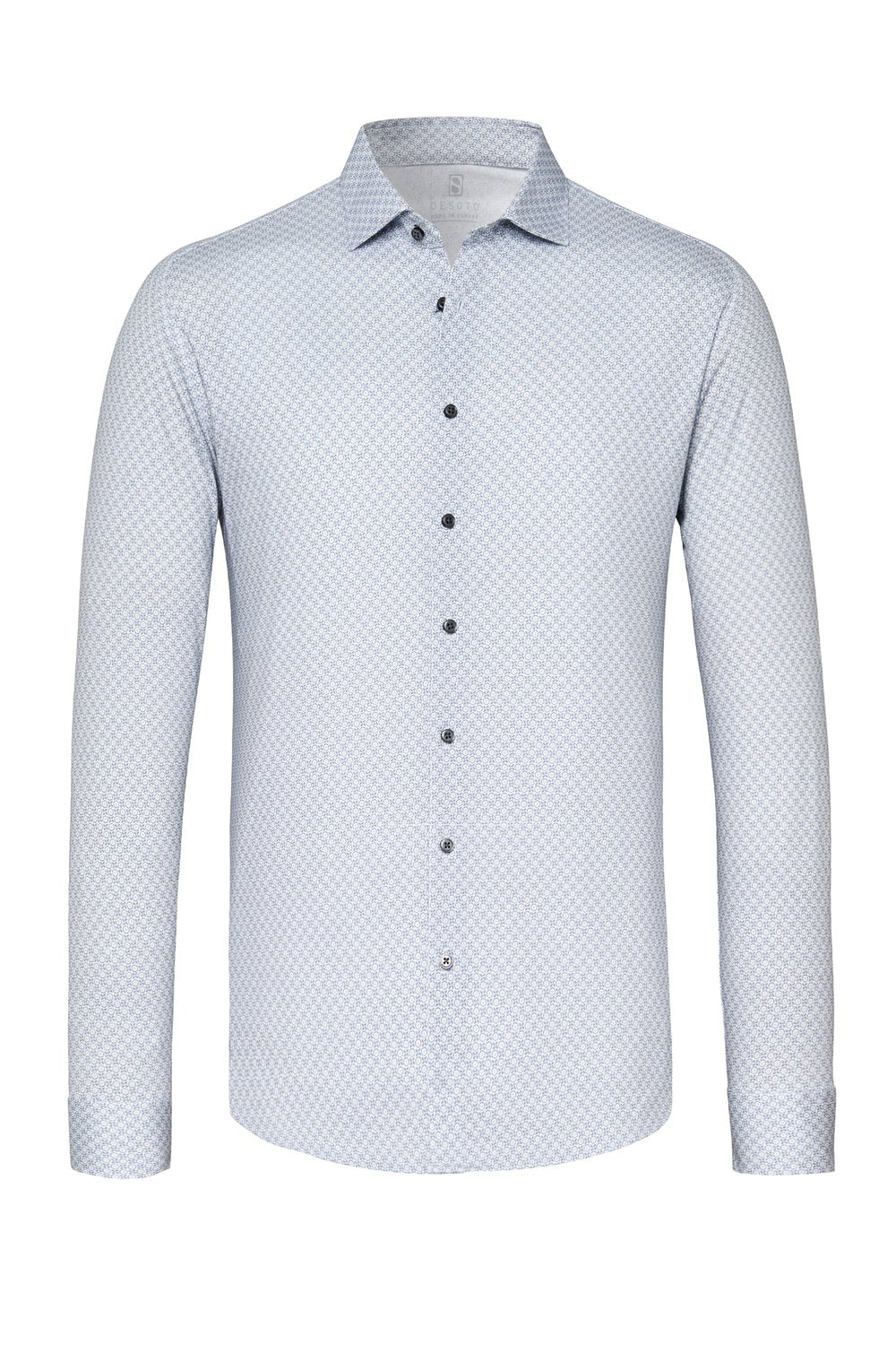 Desoto Geo Pattern Print Jersey Knit Shirt