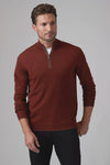 Raffi Quarter Zip Mock Neck Merino Wool Sweater