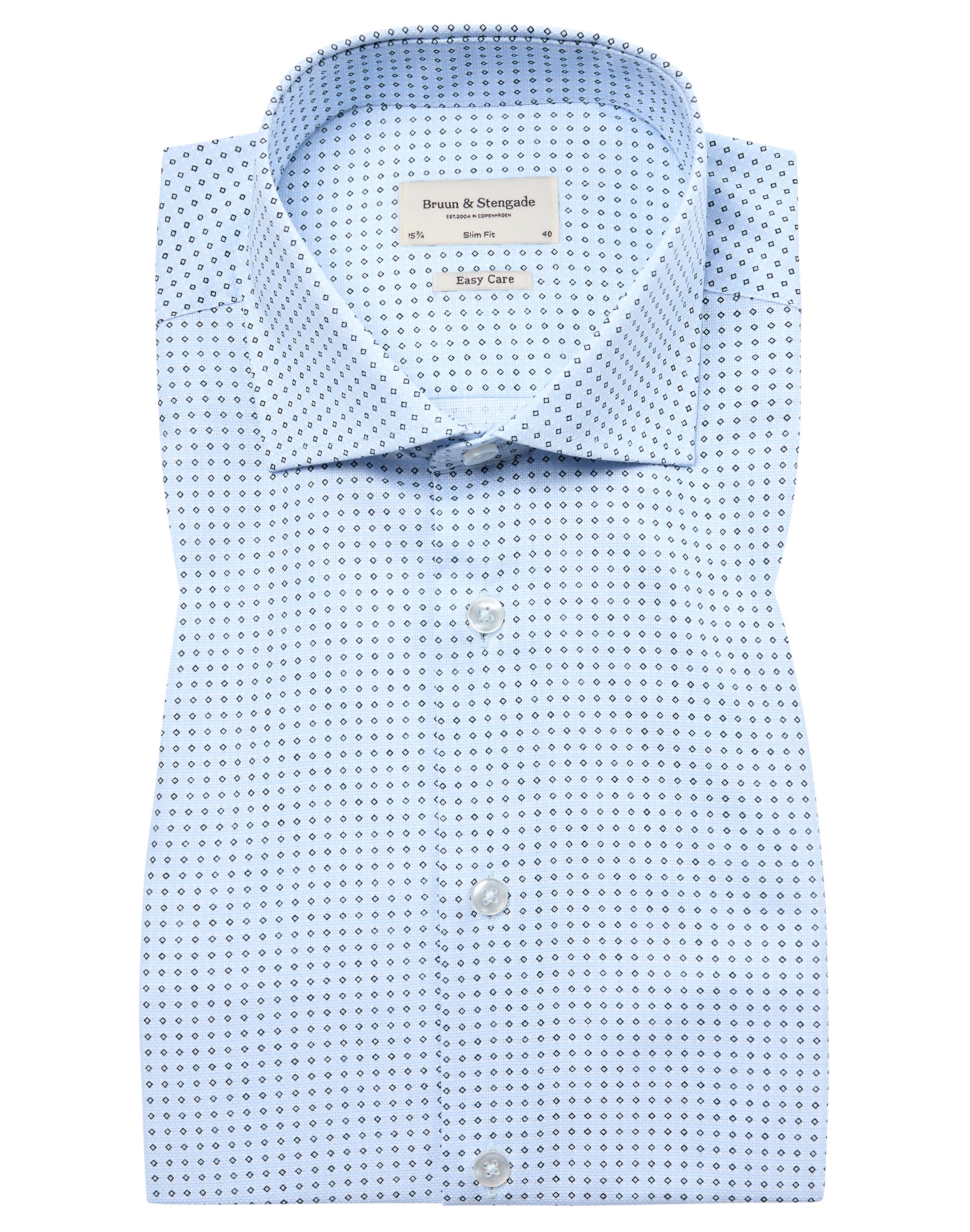 Bruun & Stengade Reid Slim Fit Geo Pattern Dress Shirt