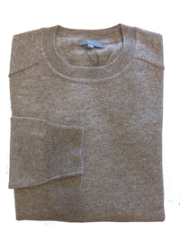 Kier + J All Cashmere Saddle Shoulder Crew Neck Sweater