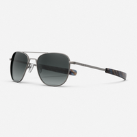 Randolph Engineering Aviator Satin Gunmetal Sunglasses