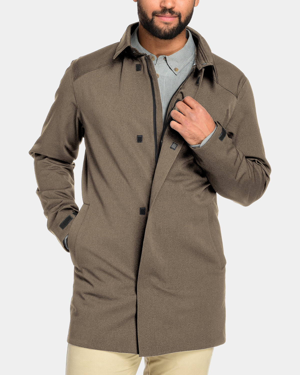 Fisher + Baker Chelsea Removable Hood Waterproof Trench Coat