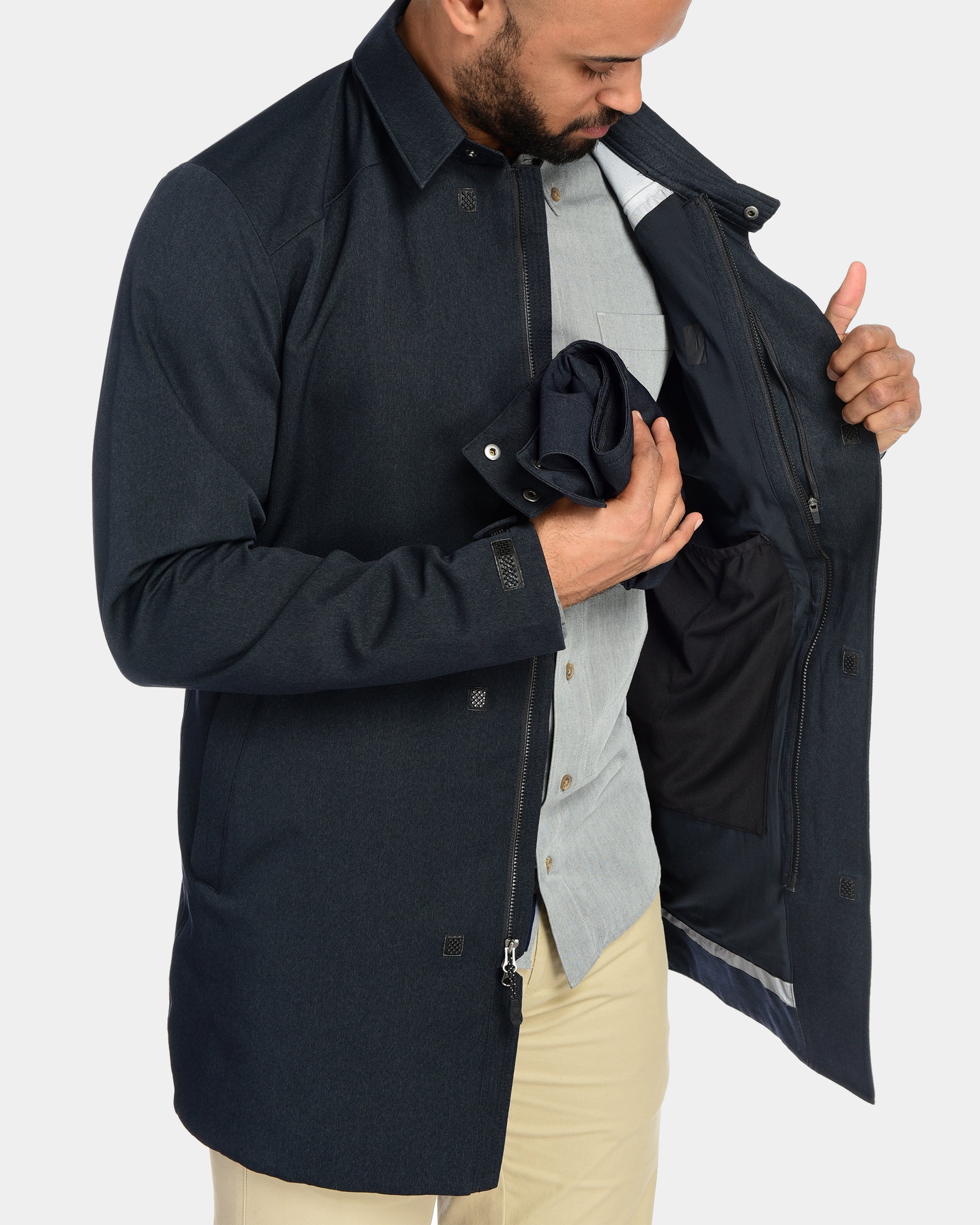 Fisher + Baker Chelsea Removable Hood Waterproof Trench Coat