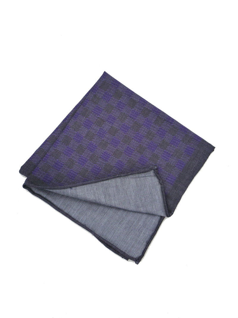 WRK Conrad Chambray Check Pocket Square