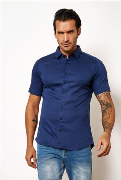 Desoto Pique Pattern Jersey Knit Short Sleeve Shirt