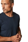 Velvet by Graham & Spencer Amaro Crew Neck Textured Slub Cotton T-Shirt