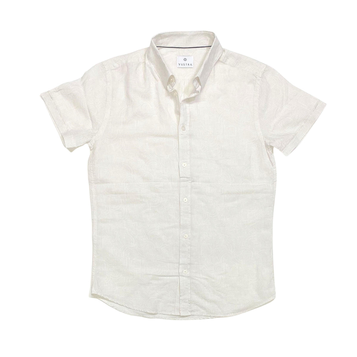 Vustra Lightweight Organic Soft Cotton Linen Print SS Shirt